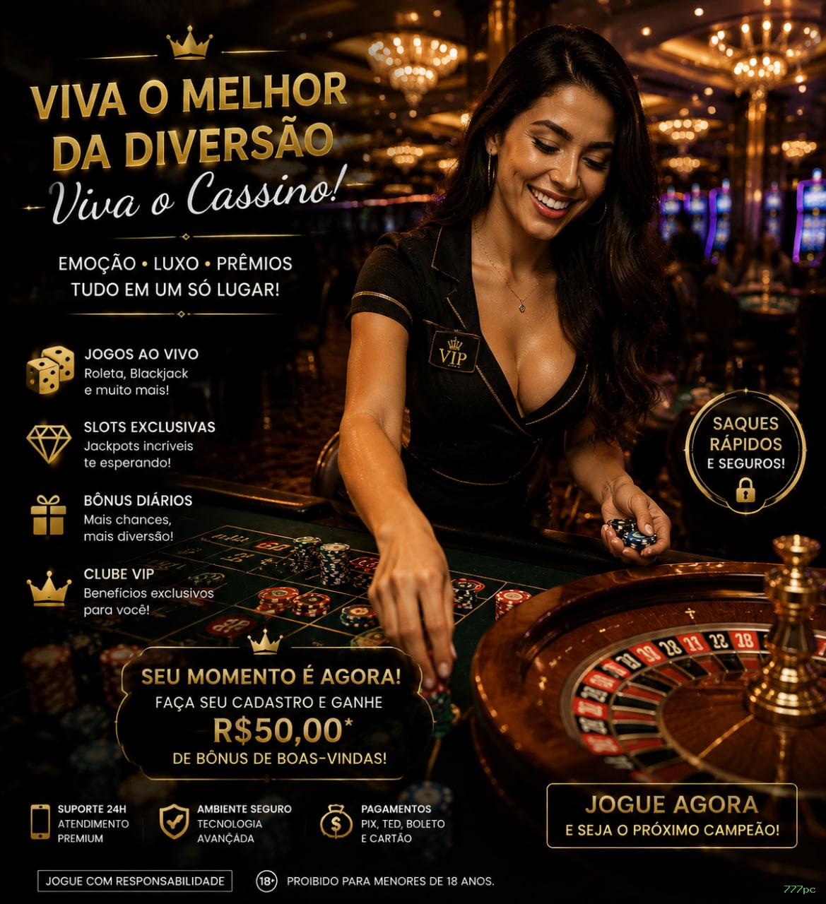 Suporte VIP 777pc - atendimento prioritário